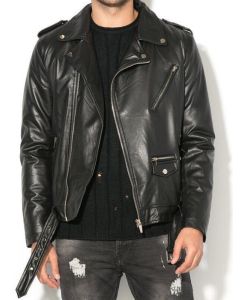 CLASSIC BIKER LEATHER JACKET FOR MEN’S