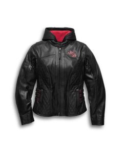 Women's Harley Davidson Scroll Skull 3-in-1 Leather Jacket
