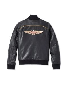 Women's Harley Davidson 120th Anniversary Bomber Leather Jacket