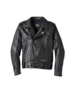 Men's 120th Anniversary Cycle Champ Leather Biker Jacket