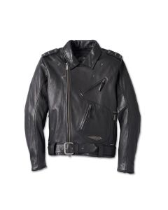 Men's 120th Anniversary Cycle Champ Leather Biker Jacket