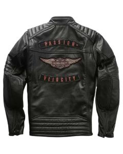 Men’s Harley Davidson Passion Velocity Jacket | Real Cowhide Distressed Leather |Mens Motorcycle Leather Jacket | Men's Biker Leather Jacket
