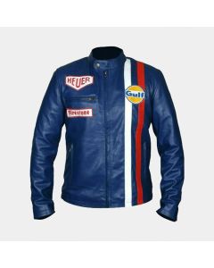 Mans Steve McQueen Leather Jacket