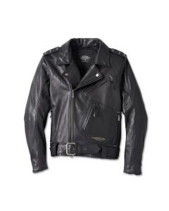 Men's 120th Anniversary Cycle Champ Leather Biker Jacket - Tall