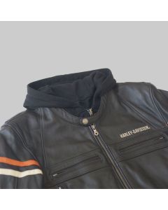 Harley Davidson Mens Classic Enthusiast Black Leather Jacket /gift for lover /christmis gift /gift for father