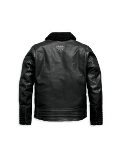 Men's Maverick Leather Biker Jacket - Black
