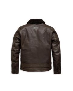 Men's Maverick Leather Biker Jacket - Java