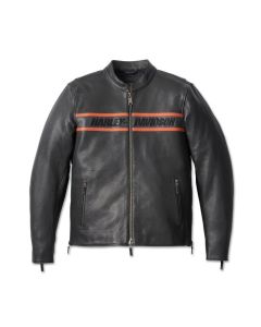 Men's Victory Lane II Leather Jacket - Black