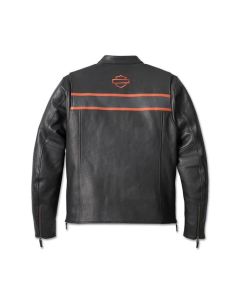 Men's Victory Lane II Leather Jacket - Black
