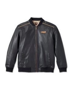Men's 120th Anniversary Leather Jacket - Black Leather