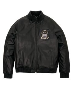 AVIREX LEATHER TRACK JACKET