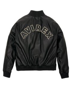 AVIREX LEATHER TRACK JACKET