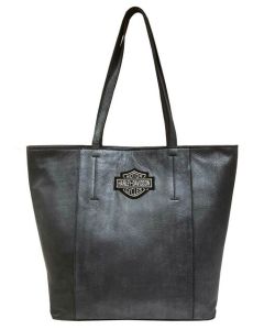 WOMEN'S BAR & SHIELD TRAVEL LEATHER TOTE BAG
