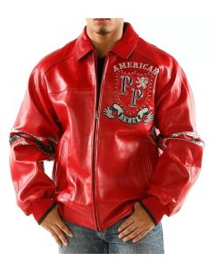 Bold Pelle Pelle Rebel Red Studded Jacket