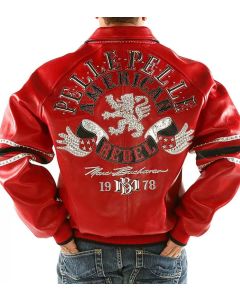 Bold Pelle Pelle Rebel Red Studded Jacket