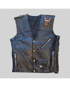 VINTAGE LEATHER HARLEY DAVIDSON VEST