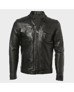 BLACK LEATHER JACKET