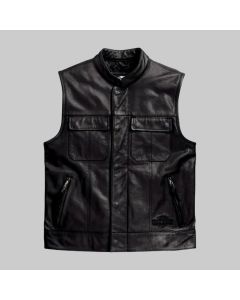 Leather Vest, Harley Davidson Leather Vest, Vest For Biker, Motorcycle Leather Vest, Vest for men - Replica. Personalized Gift for man's