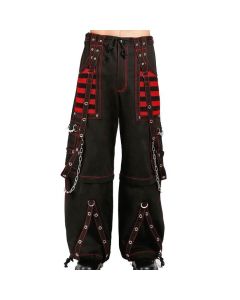 GOTH ELECTRO BONDAGE TRIPP ELECTRO PANTS RED & BLACK