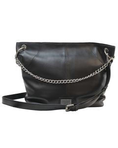Harley-Davidson® Women's Legend Collection Slouchy Bucket Handbag | Adjustable Shoulder Strap - LN7803L-BLACK