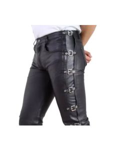 Men's Leather Pants, Buckle Pants for Men, Party Pant, Casual Wear Leather Pants. Leather trouser for boys| Personalized Gift For Man's