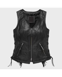 WOMEN BOONE FRINGED HARLEY DAVIDSON LEATHER VEST