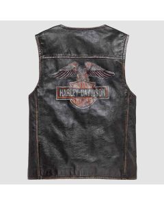 Harley Davidson Eagle Graphic Leather Vest
