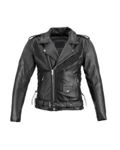 Leather Motorcycle Jacket for Men's | Sturdy cuff on waist for size adjustment, shoulder epaulettes Jacket for Men's, Personalized Gift Mens