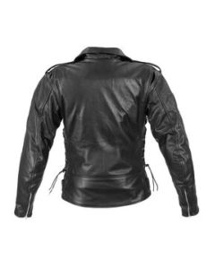 Leather Motorcycle Jacket for Men's | Sturdy cuff on waist for size adjustment, shoulder epaulettes Jacket for Men's, Personalized Gift Mens

