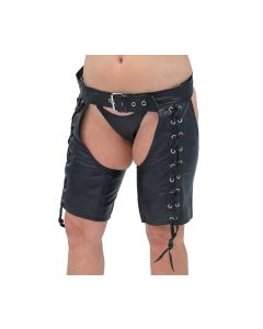 Side Lace Leather Half Chaps for men's | Personlized Gift for men's | Short Chap for man's | Gift for Boys | Stylish Side lacies chap
