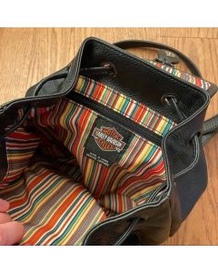 ????HARLEY DAVIDSON ????Rare Small Black Leather Vintage Backpack
