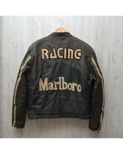 New Marlboro Leather Jacket Vintage Racing Rare Motorcycle Biker Leather Jacket/Gift for father /christmas gift/special for someone gift
