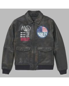 Men's Archer Bomber Leather Jacket