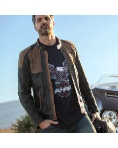 Trostel Triple Vent Distressed Brown H-D Leather Jacket
Trostel Triple Vent Distressed Brown H-D Leather Jacket
Harley Davidson Men's Triple Vent System Trostel Distressed Leather Biker Jacket
Harley Davidson Men's Triple Vent System Trostel Distressed
