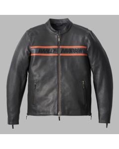 Men's Victory Lane II Leather Jacket - Black