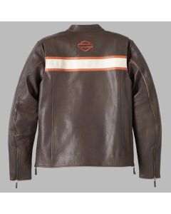Men's Victory Lane II Leather Jacket - Java