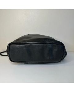 Harley Davidson Leather Bucket Bag with Silver Accents and drawstring
