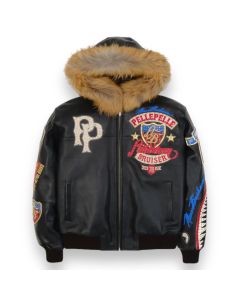 Pelle Pelle American Bruiser Black Hooded Jacket