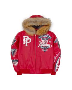 Pelle Pelle American Bruiser Red Hooded Jacket