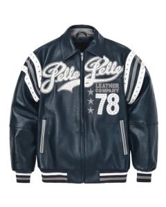 Pelle Pelle Blue Plush Varsity Jacket