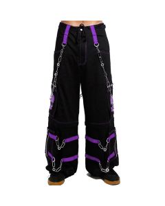 PURPLE BUCKET PANTS GOHTIC TRIPP NYC SKULL BONDAGE PANTS