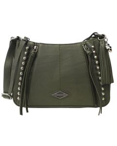 Harley-Davidson® Women's Ball & Chain Saddle Crossbody | Olive - BC6127L-OLIVE