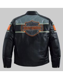 Mens Handmade Premium Quality Real Cowhide Leather Jacket for Men - Handmade Motorcycle Black Screaming Eagle Leather Jacket