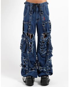 SHREDDER DENIM STRAP PANT