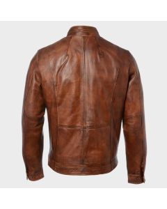 TAN EDINBURGH BROWN LEATHER JACKET