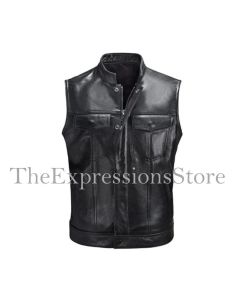 Custom Made Leather Motorcycle Club Sleeveless Embroidered Vest for Men's and Women's. Personlized Gift for men's. Gift for Boys.