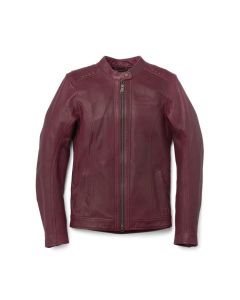 Women's Electra Mandarin Collar Studded Harley Davidson Leather Jacket