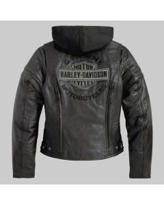 Harley-Davidson Women's Miss Enthusiast - Premium Motorcycle Handmade Distressed Leather Jacket, Motorcycle Leather Jacket