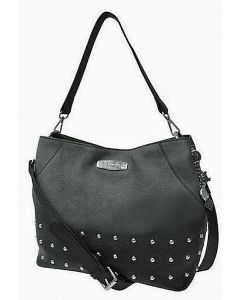 Harley-Davidson® Women's Ombré Hobo Handbag | Grey-Into-Black | Two Shoulder Strap Options - OL1413L-GRYBLK