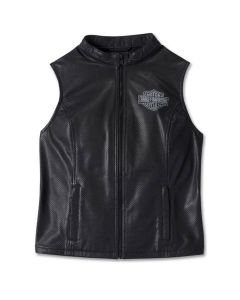 Women's Factory Perforated Leather Vest